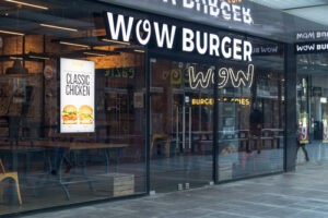wow burgers Restaurant Signage